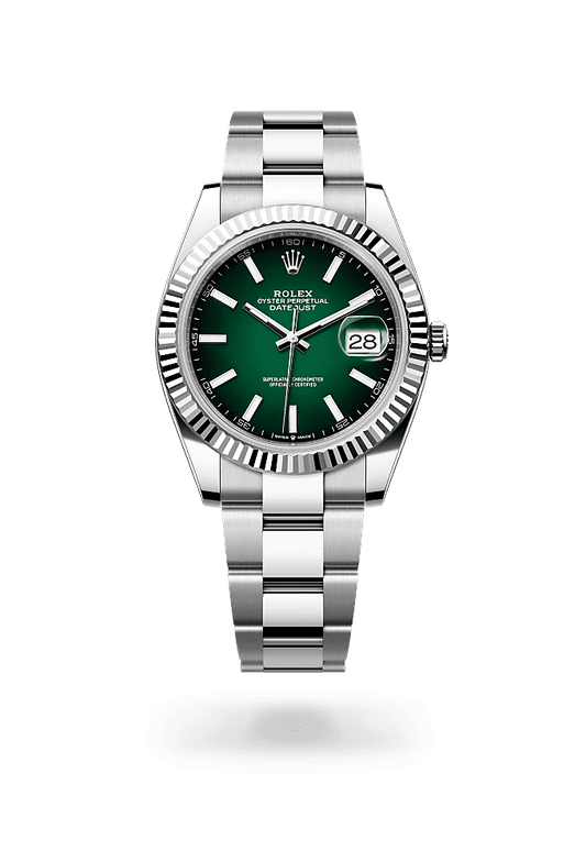 Luxury Green Datejust Automatic Watch with Jubilee Bracelet & Fluted Bezel