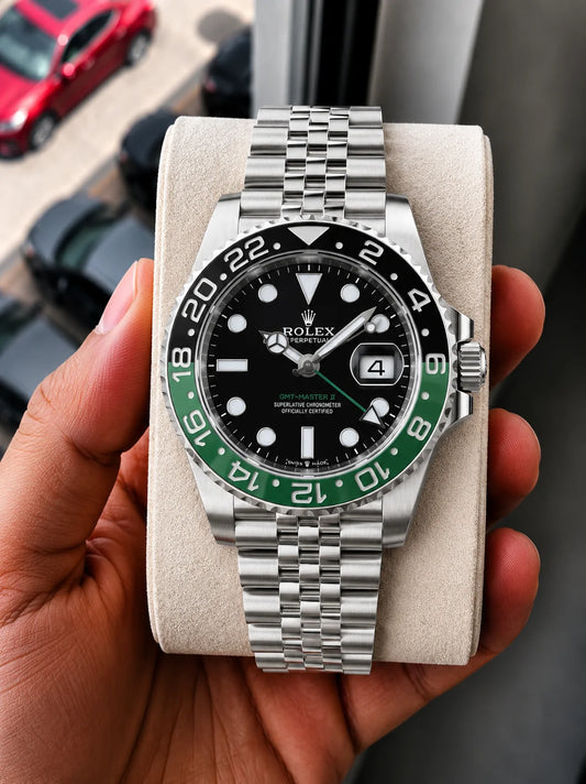 Luxury GMT Master II Green & Black Ceramic Bezel Automatic Watch