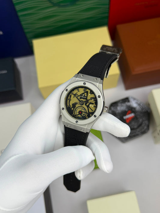 HUOT Big Bang Skeleton Dial Luxury Watch for Men Grey Analog  watch