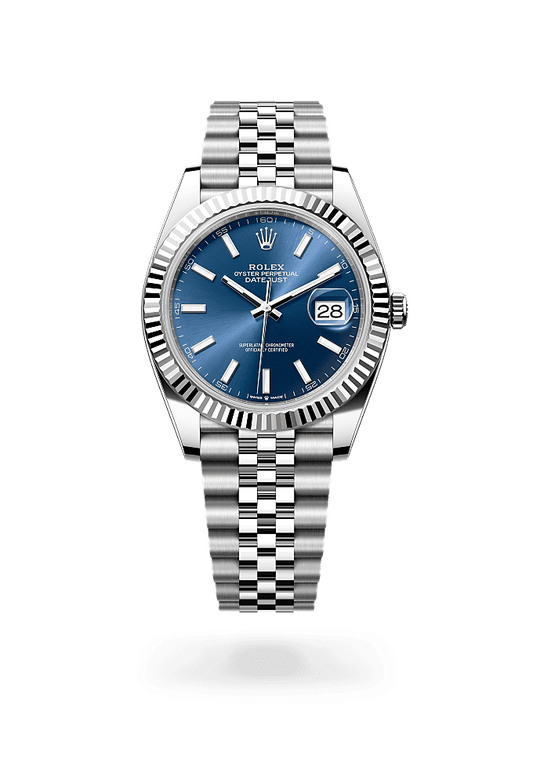 Luxury Blue Datejust Automatic Watch with Jubilee Bracelet & Fluted Bezel