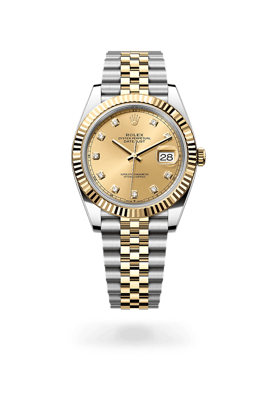 Luxury Two-Tone Datejust Automatic Watch with Champagne Dial & Fluted Bezel