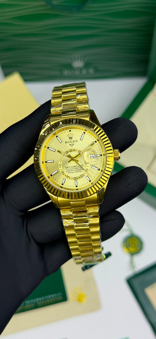 LUXURY ROLEX DATE JUST GOLD   EDITION DIAMOND  WATCH