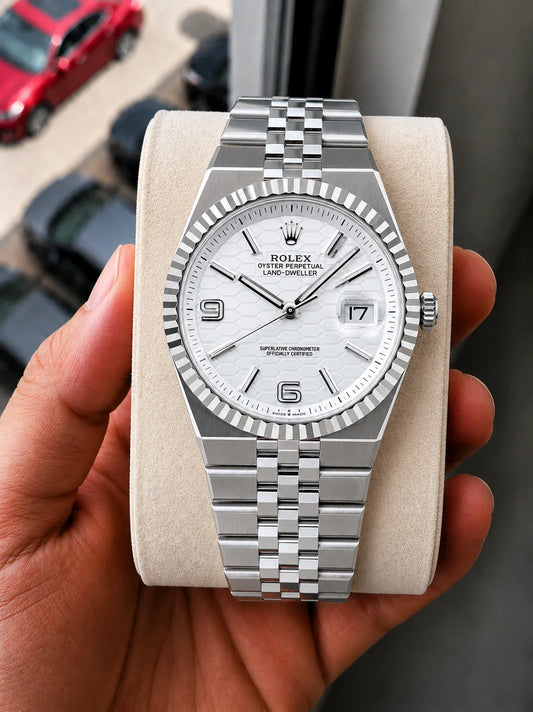 Luxury Silver Datejust Automatic Watch with Fluted Bezel & Jubilee Bracelet
