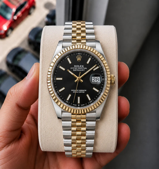 Luxury Two-Tone Datejust Automatic Watch with Diamond-Style Bezel