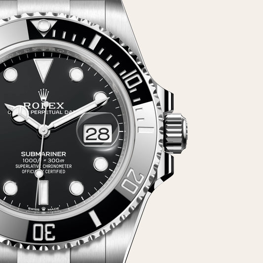 Rolex Submariner Men's Automatic Stainless Steel Watch with Black Dial & Black Ceramic Bezel (Oyster Bracelet)